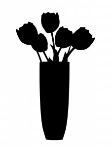 Flowers in Vase Stencil 19