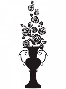 Flowers in Vase Stencil 20