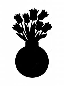 Flowers in Vase Stencil 21