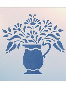 Flowers in Vase Stencil 4