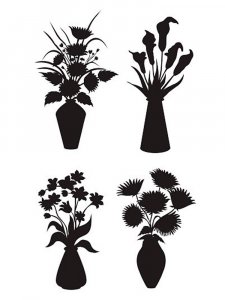 Flowers in Vase Stencil 5