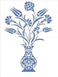 Flowers in Vase Stencil 6