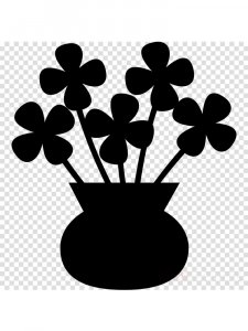 Flowers in Vase Stencil 9