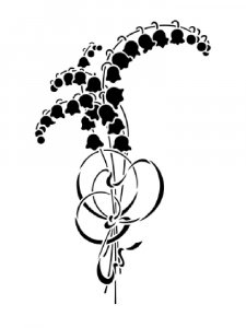 Lily of the valley Stencil 1