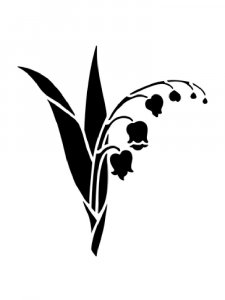 Lily of the valley Stencil 3