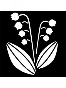 Lily of the valley Stencil 5