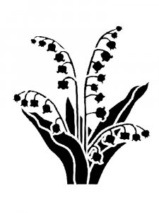 Lily of the valley Stencil 7