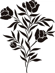 Peony Stencils 6