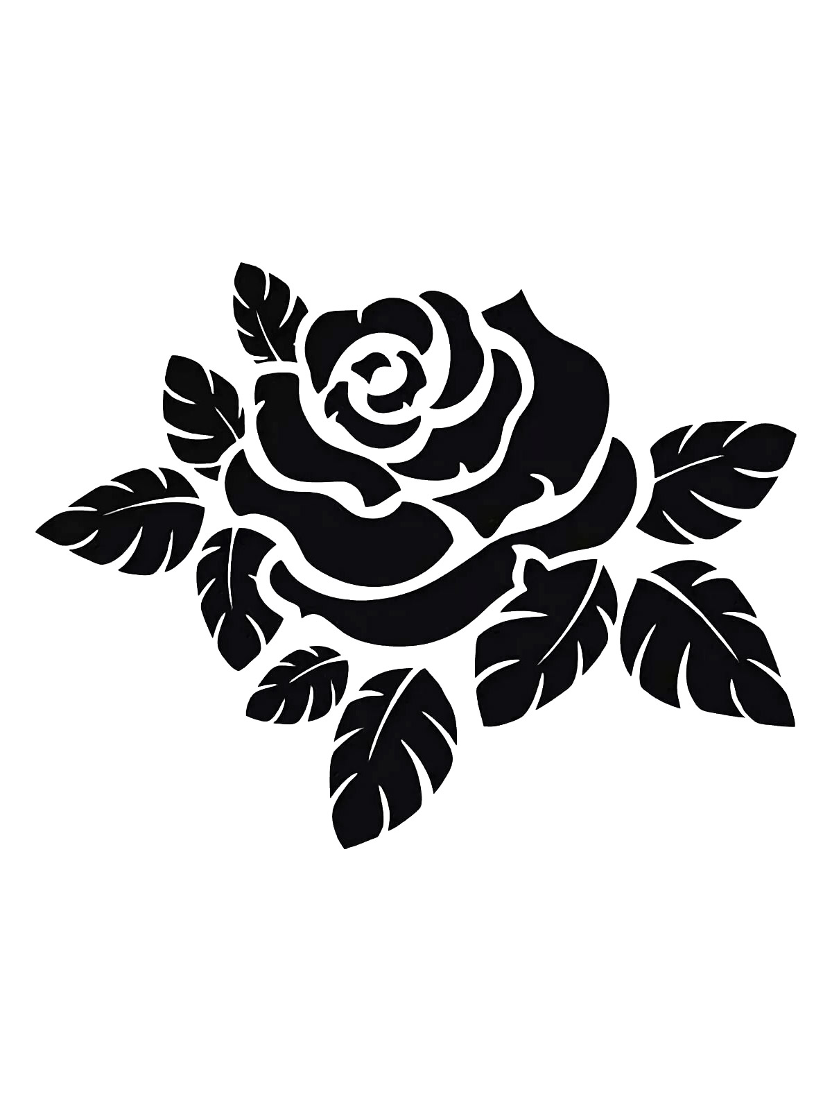 Free printable Rose stencils and templates