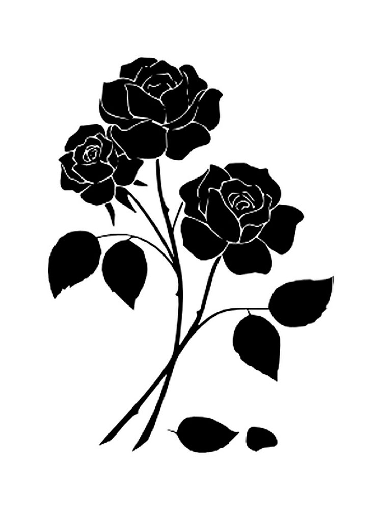 Small Rose Stencil