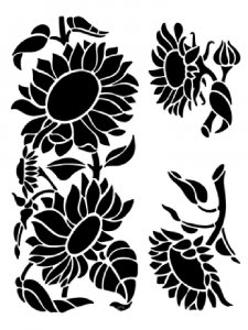 Sunflower Stencils 8