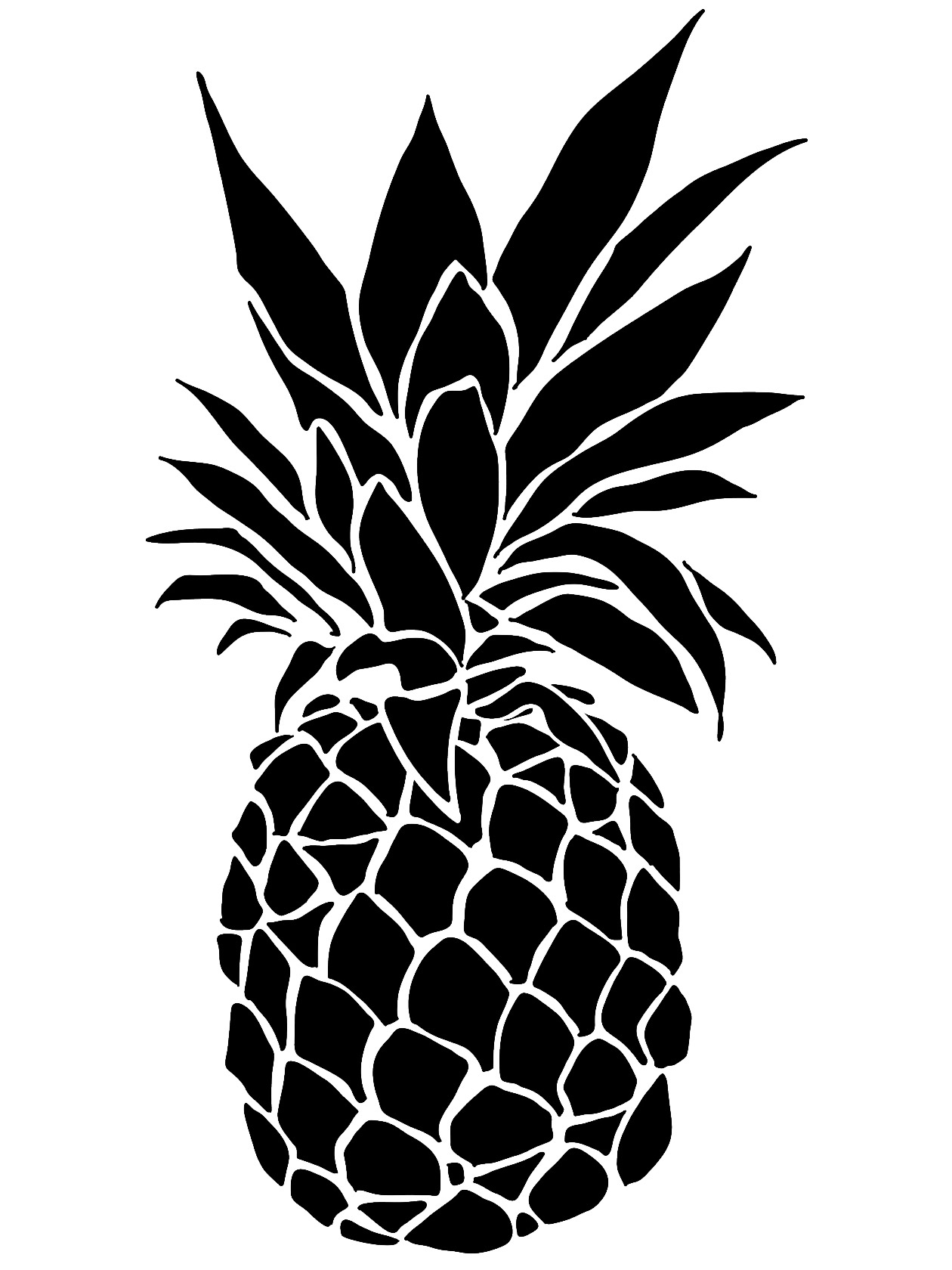 Free printable Pineapple stencils and templates