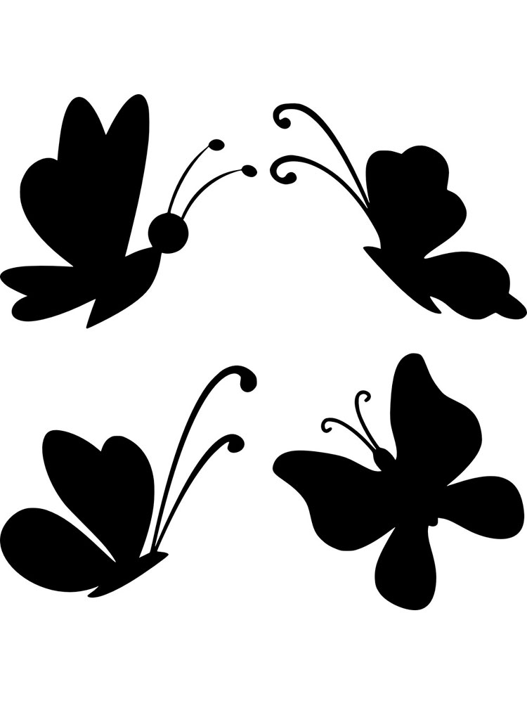 Butterfly Stencil Clip Art