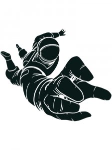 Astronaut Stencil 10