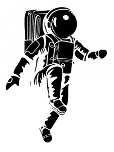 Astronaut Stencil 12