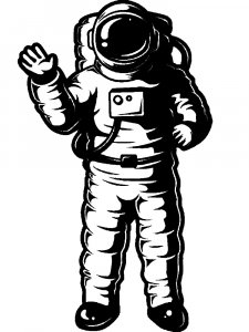 Astronaut Stencil 13