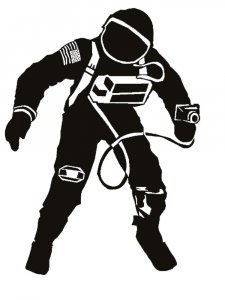 Astronaut Stencil 14