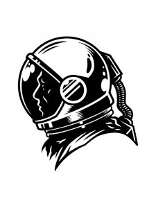 Astronaut Stencil 16