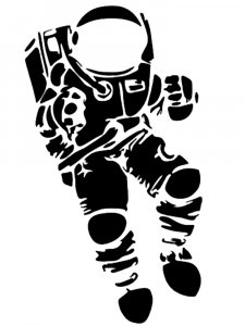 Astronaut Stencil 17
