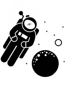 Astronaut Stencil 3