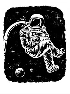Astronaut Stencil 6