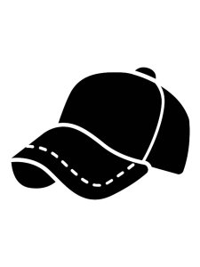Baseball Cap Stencil 9