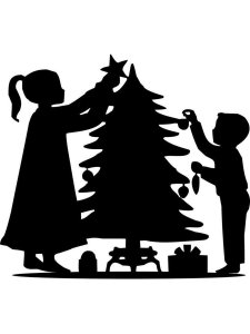 Christmas Tree Stencil 1