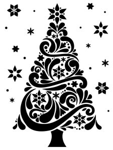 Christmas Tree Stencil 12