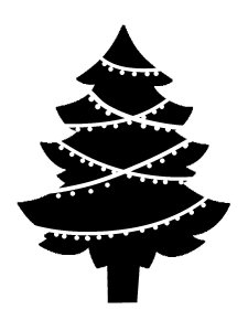 Christmas Tree Stencil 15