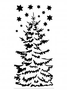 Christmas Tree Stencil 4