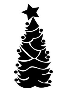 Christmas Tree Stencil 6