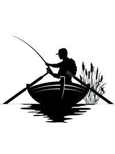 Fisherman Stencil 9