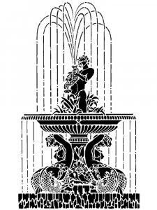 Fountain Stencil 10