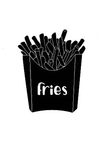 French Fries Stencils 3
