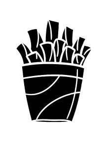 French Fries Stencils 8
