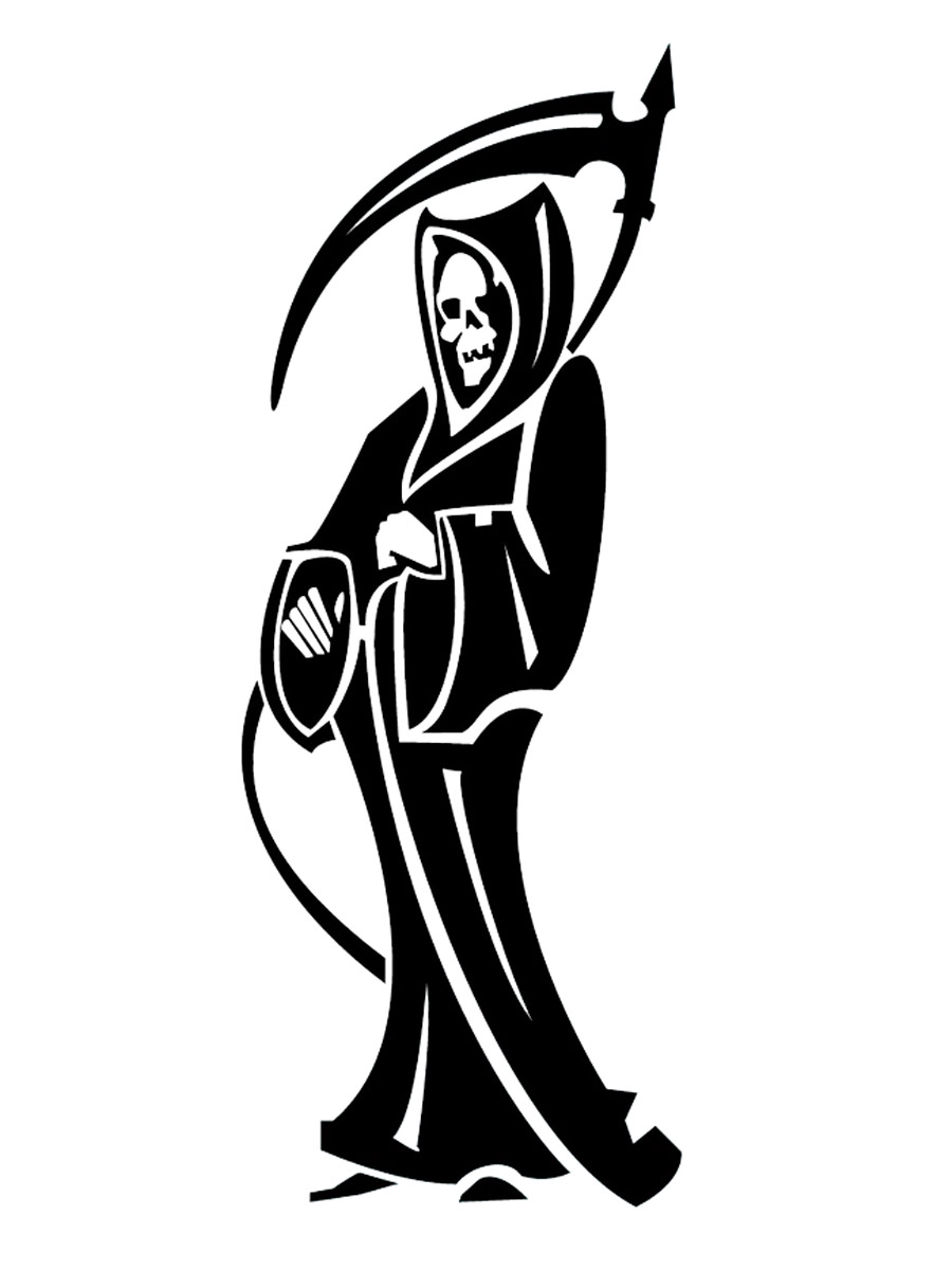Free printable Grim Reaper stencils and templates