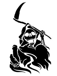 Grim Reaper Stencil 19
