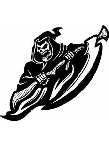 Grim Reaper Stencil 21