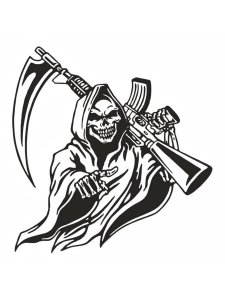 Grim Reaper Stencil 7
