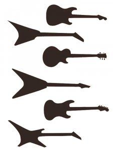 Free printable Guitar stencils and templates