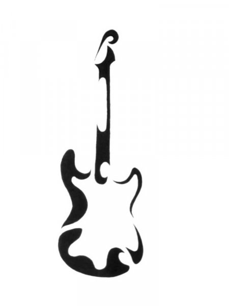 Free printable Guitar stencils and templates