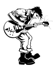 Guitarist Stencil 17