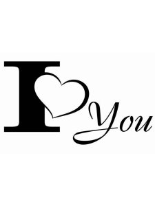 I Love you Stencil 4