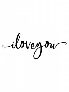 I Love you Stencil 8