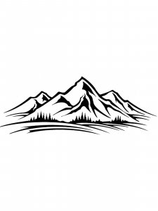 Mountain Stencil 12