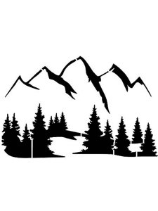 Mountain Stencil 3