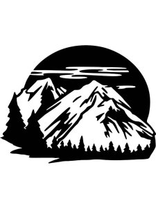 Mountain Stencil 8