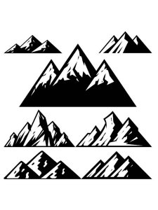 Mountain Stencil 9