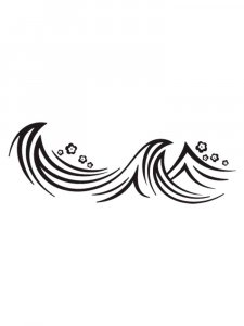 Ocean Waves Stencil 4