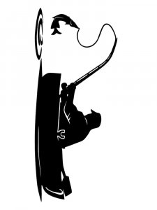 People in the boat Stencil 1